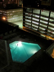 Downtown Hilton Pool night shot